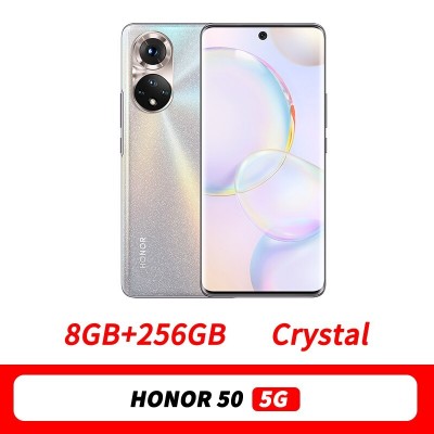 Original HONOR 50 5G Mobile Phone 8GB RAM 256GB 6.57'' 120Hz OLED Curved